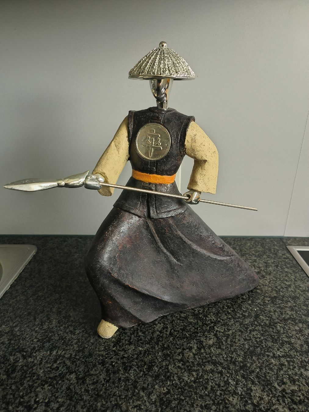 Sculture & Statue: Asiatische Statue Krieger mit Speer Deko – Usato da Emmenbrücke venduto da Marco01334