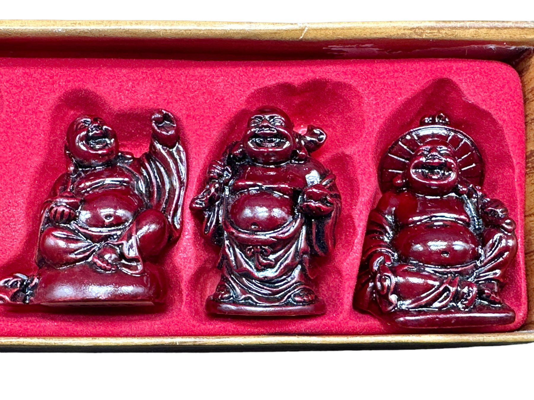 Skulpturen & Statuen: Ensemble six statuettes résine représentant le Bouddha rieur – Gebraucht aus Morges von objetsdepoque 3