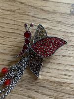 Schmetterling Brosche Silber
