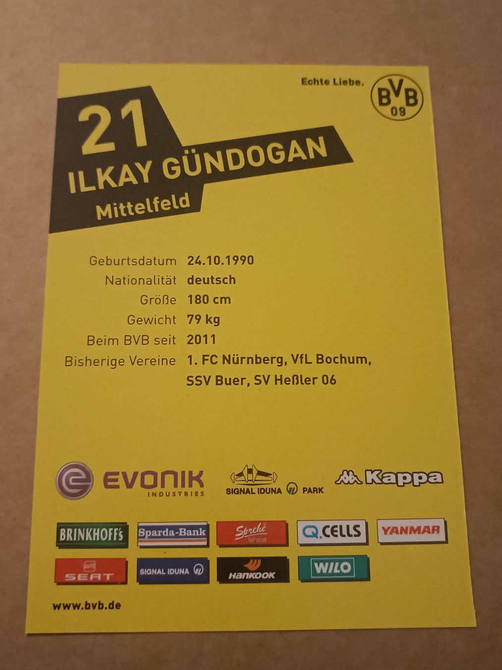 Autografi: Ilkay Gündogan - BVB 11/22- Borussia Dortmund – Usato da Menziken venduto da Artographs 1