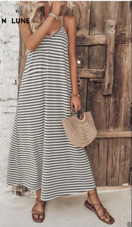Kleid gestreift Spaghettiträger Grösse M
