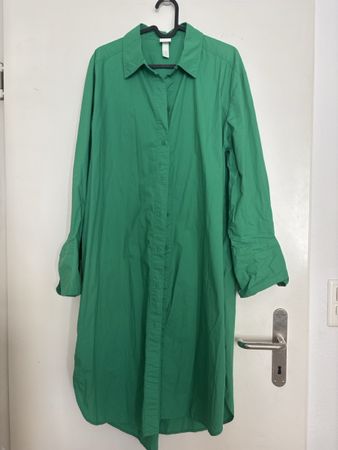 Blusenkleid grasgrün S H&M
