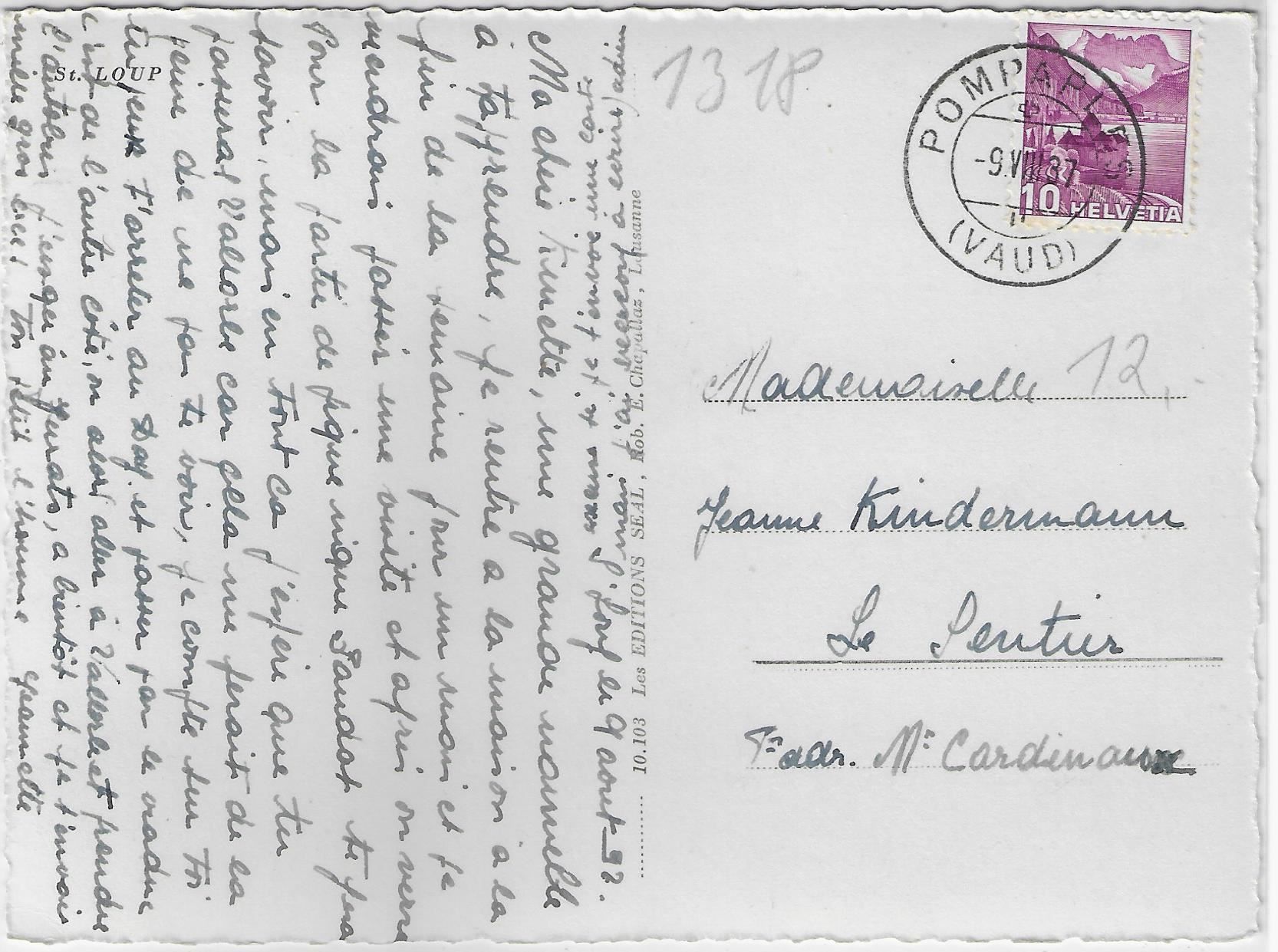 Cartoline postali: Pompaples VD - Saint-Loup – Usato da Ettingen venduto da Kartenplanet 1