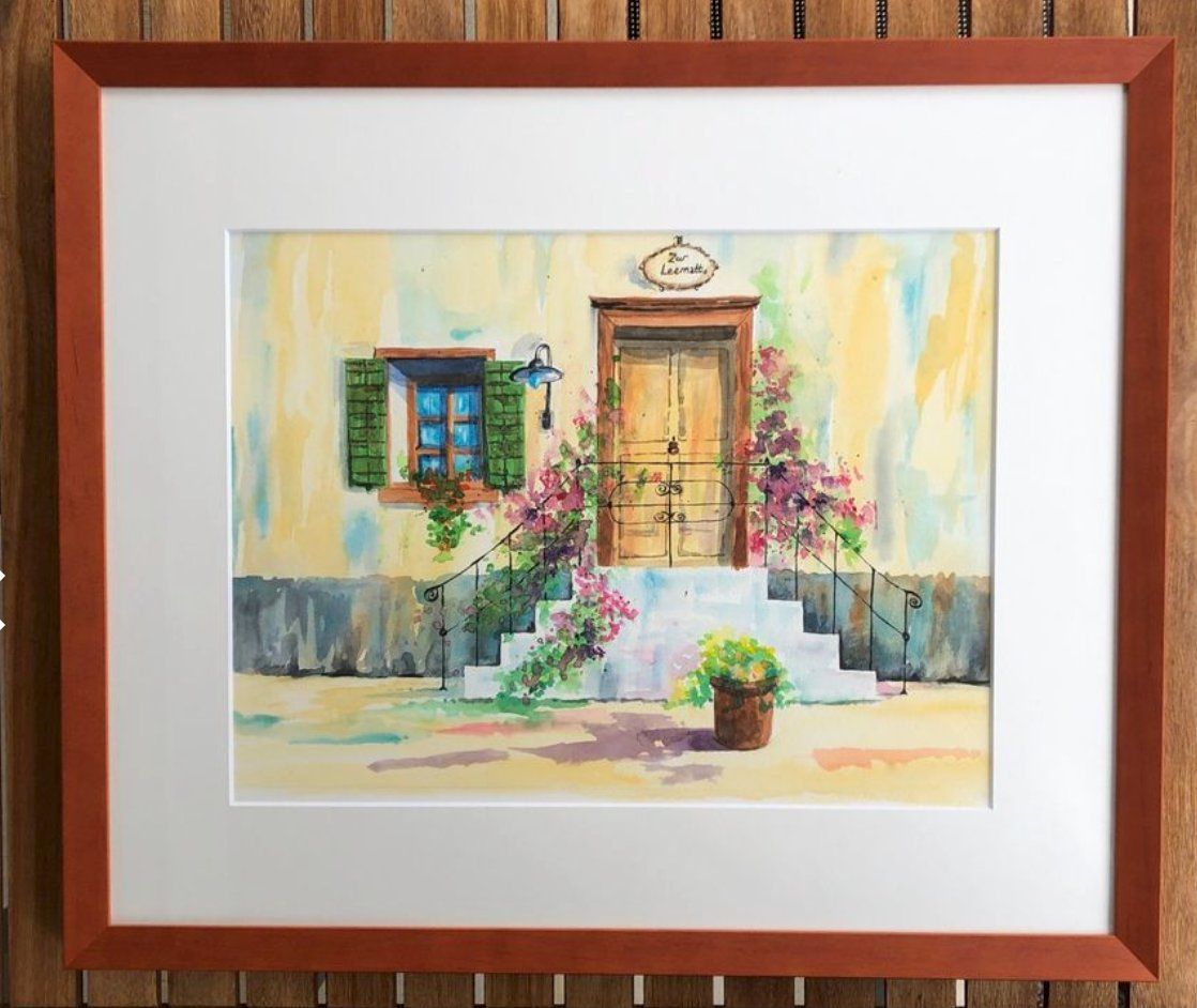 Dipinti: Aquarell Bild "Zuhause", Original – Nuovo e nell'imballaggio originale da Wald ZH venduto da Cherry47