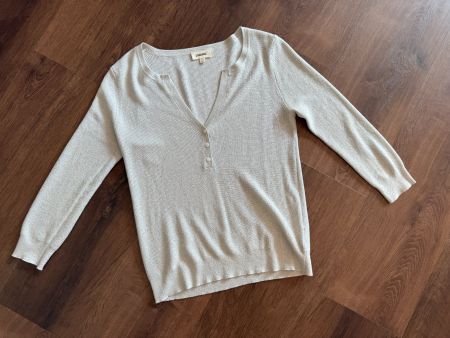 L'agence silver v-neck top - M