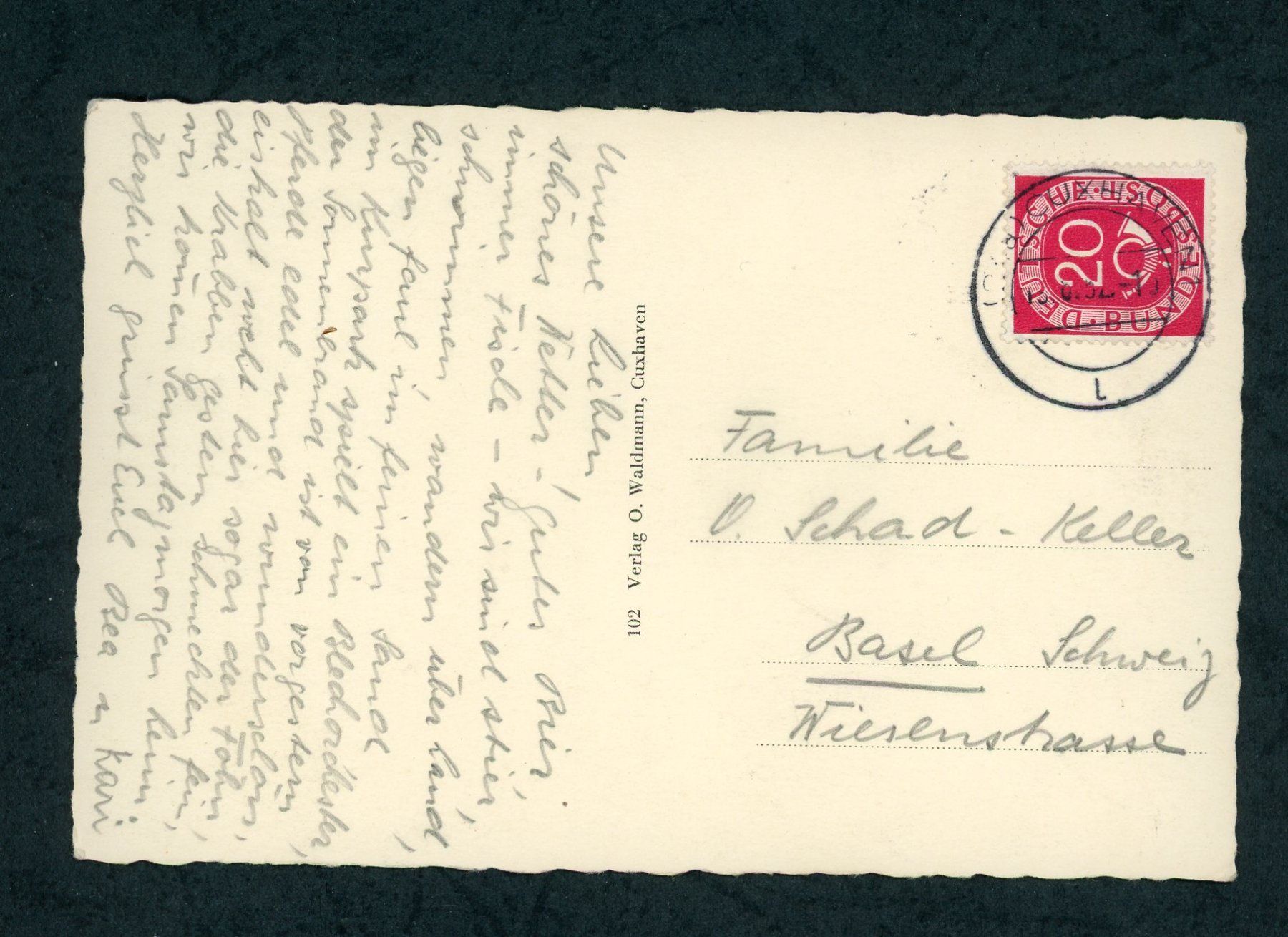 Cartoline postali: Alte Vintage Ansichtskarte Seerettungsboot Hindenburg 58 – Usato da Opfikon venduto da webstar30 1