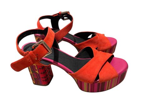 GEOX SANDALEN SCHUHE LEDER GR.40 STYLISCH ORANGE