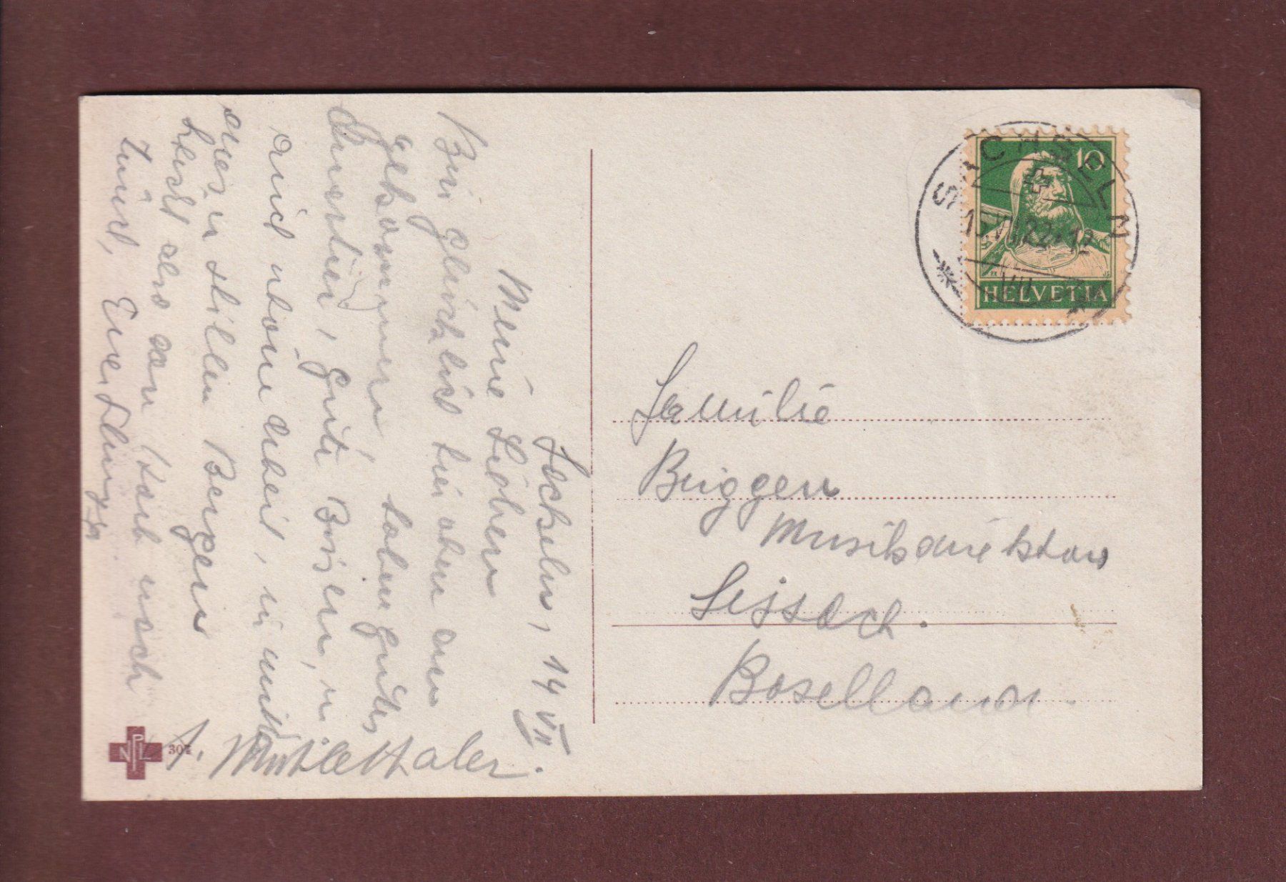 Cartoline postali: Am SARNERSEE bei Sachseln - 1922 – Usato da Pully venduto da nicecards 1