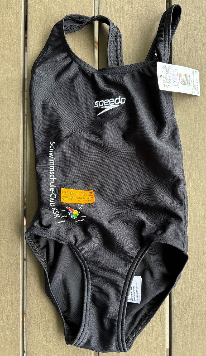 Speedo Costumi da bagno & Bikini: Badekleid Speedo Mädchen, Gr. 128, schwarz mit Logoprint – Nuovo e nell'imballaggio originale da Ebnat-Kappel venduto da Molton 2