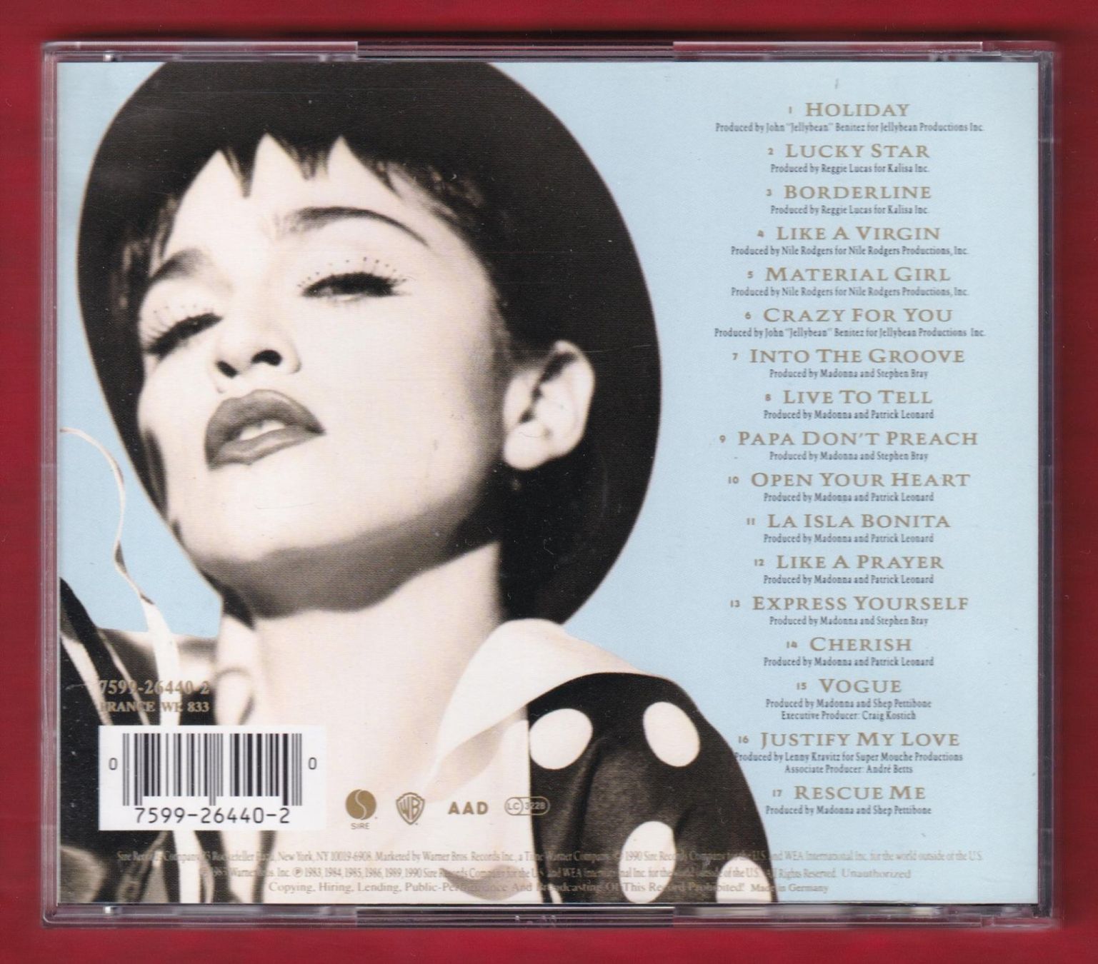 CDs: Madonna - The Immaculate Collection (CD) – Gebraucht aus Zürich von Pfluftl2000 1
