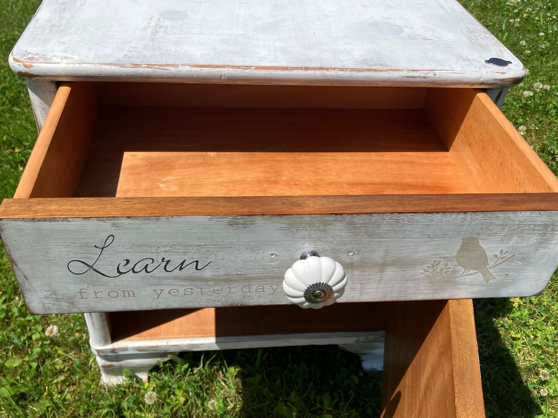 Cassettiere: Kommode Shabby Chic Vintage mit Spruch 2 Schubladen – Usato da Schwarzsee venduto da sus_rtp2 4