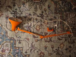 Vintage Archidektenlampe in orange 1960‘s