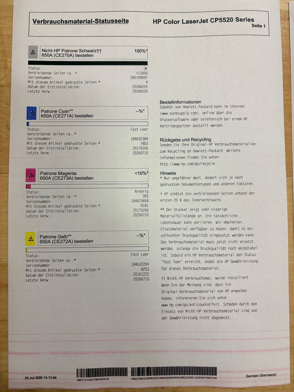 Hewlett Packard Stampanti: HP Color LaserJet CP5525 Drucker gebraucht – Usato da Brunnen venduto da Piacello 3