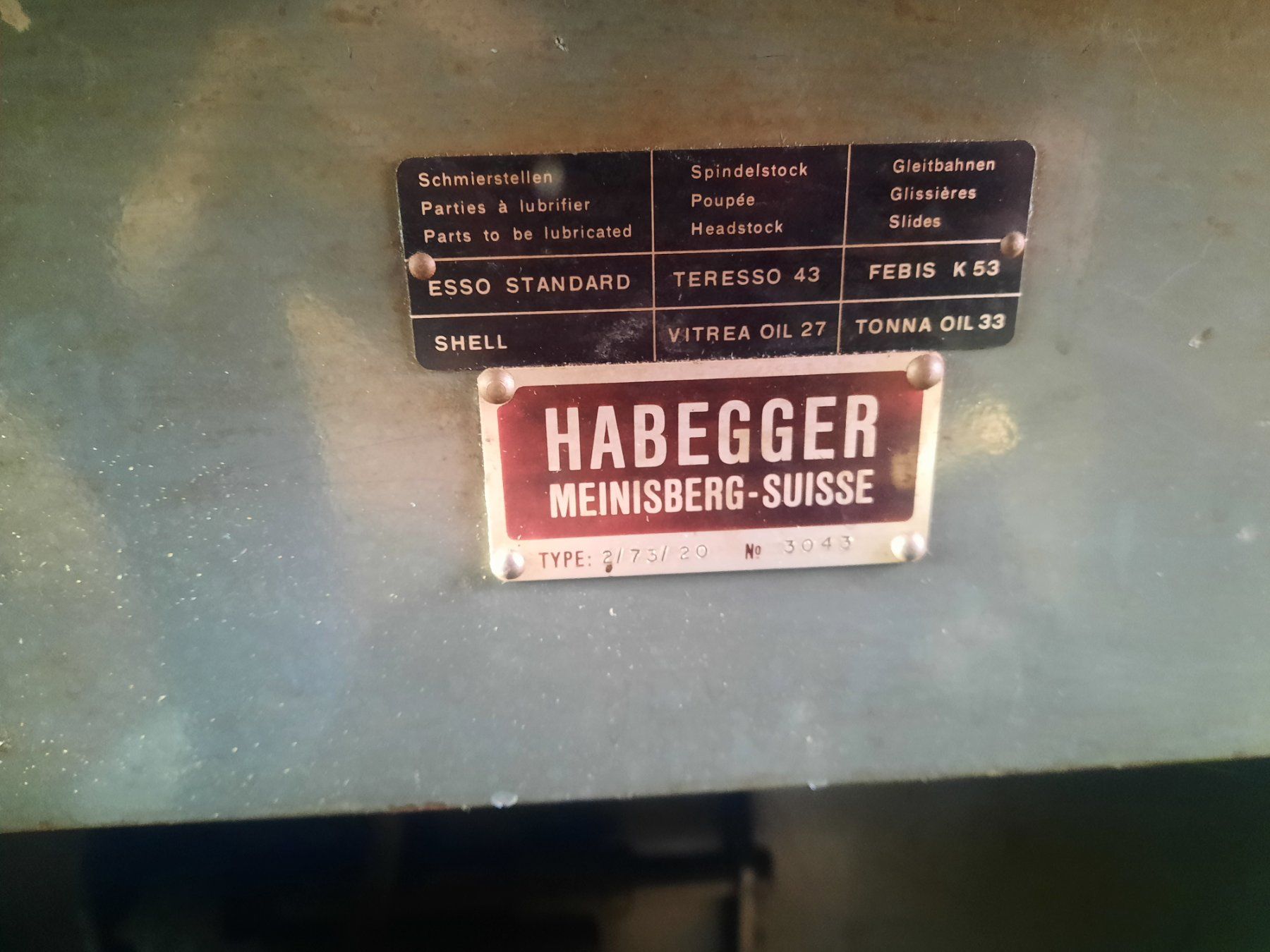 Habegger Tutte le macchine: Drehbank Drehmaschine  Habegger – Usato da Beinwil (Freiamt) venduto da pawel84 1