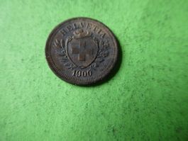 Schweiz 1900,  1 Rappen