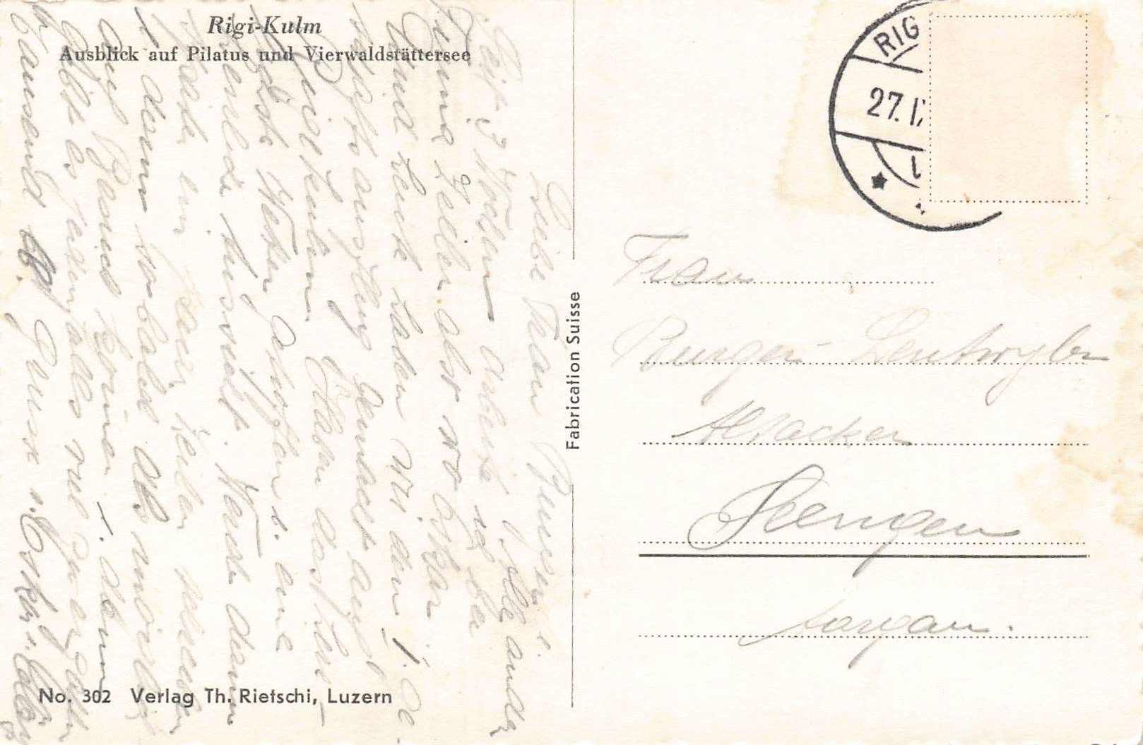 Cartoline postali: Rigi Kulm Eisenbahn – Usato da Biasca venduto da Blenio71 1