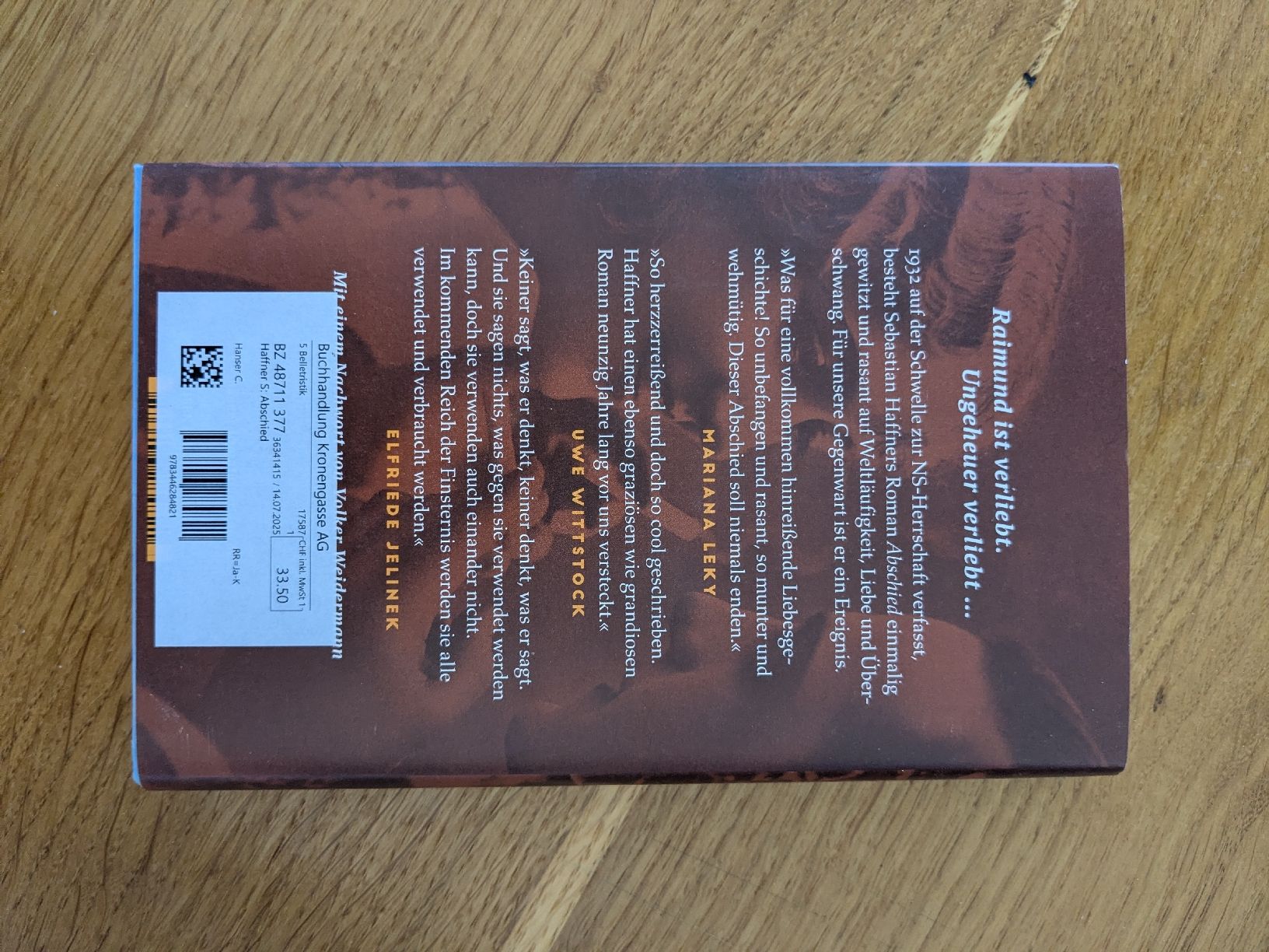 Bücher: Abschied von Sebastian Haffner  – Neu (gemäss Beschreibung) aus Wohlen AG von merkur0300 1