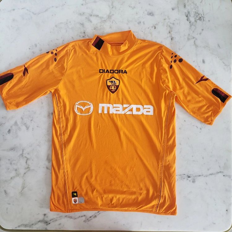 Maillot Cisco Calcio Roma Umbro Original Taille L - Occasion Avec Autographes
