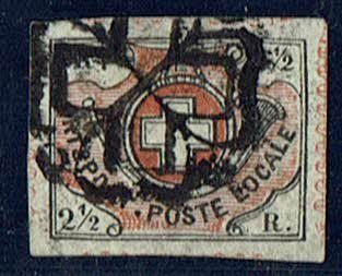 Tutti i francobolli: KANTONAL <326> WINTERTHUR No 12 S ROSETTE ATTEST – Usato da Rüschlikon venduto da Sualk1 1