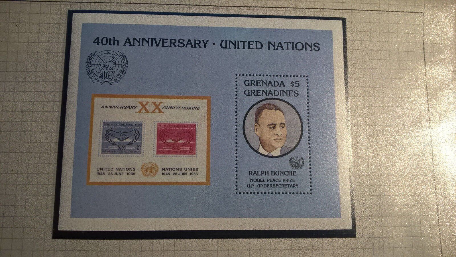 Alle Briefmarken: Grenada 1985 40 Jahre UNO postfrisch Marke a. Marke Bunche – Neu (gemäss Beschreibung) aus Winterthur von schnueps