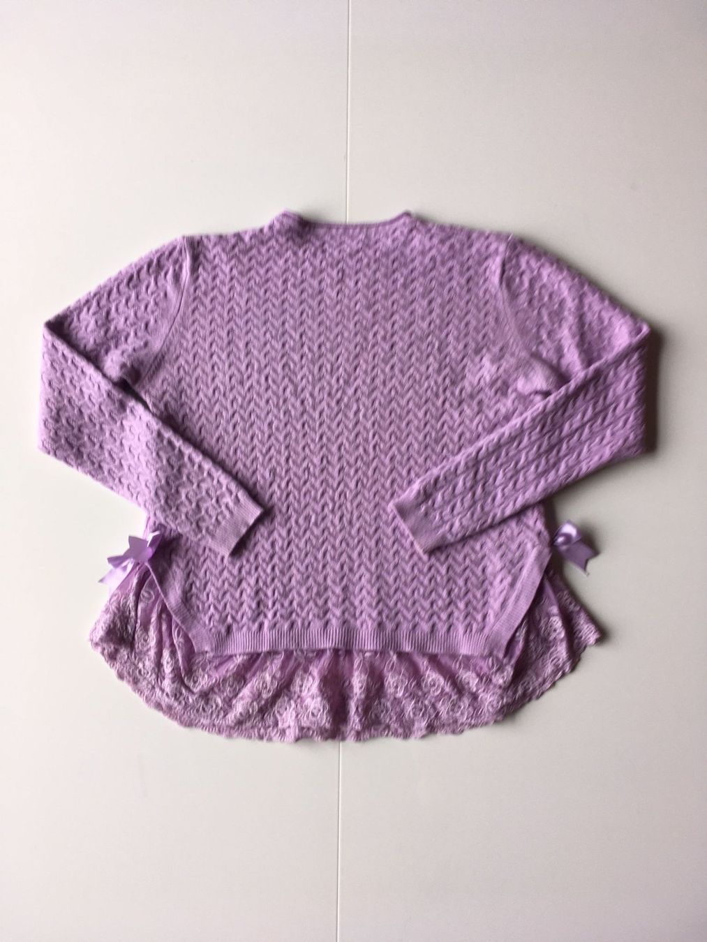 Pulls & Sweat-shirts: Pull lilas dentelle jupe volant - taille L – D'occasion à Troinex par Irisglo 2