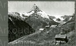 AK sw Zermatt VS Matterhorn Findelen, © Naville ≈ 1940