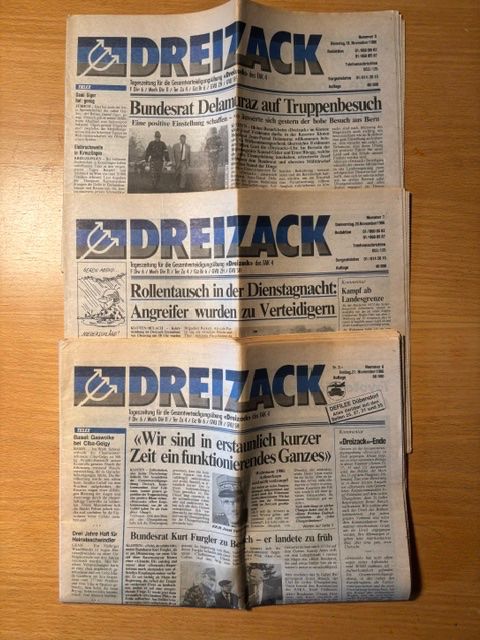 Revues & Magazines: 3 Manöverzeitungen Dreizack 1986 – D'occasion à Seon par retep012