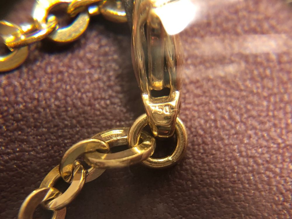 Catenine: Elegante und edle Damenkette aus 18 Karat Gelbgold Au 750 – Usato da Bern venduto da bombich 5