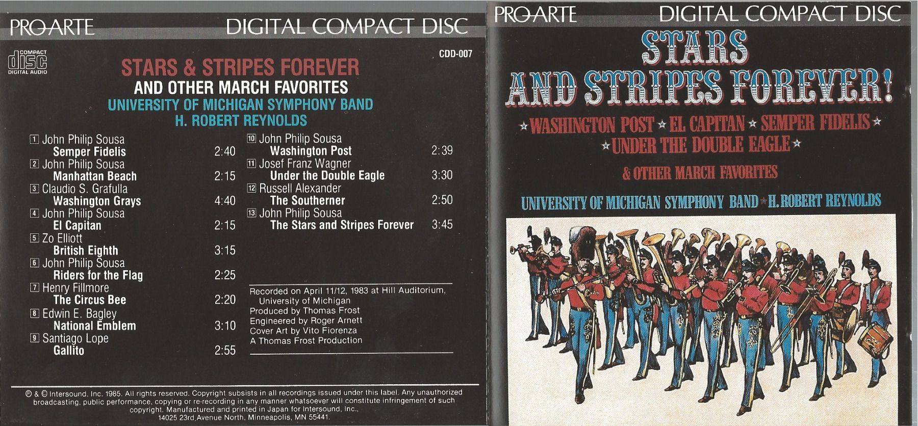 CD: STARS AND STRIPES FOREVER – Usato da Bassersdorf venduto da Garfield04