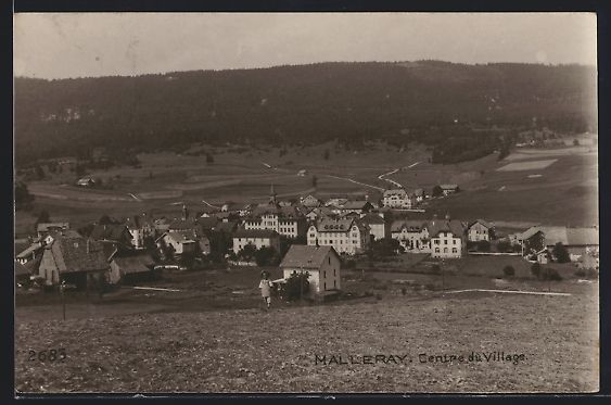 Cartoline postali: AK Malleray, Centre du Village, 1924 – Usato da Berlin venduto da bartko-reher