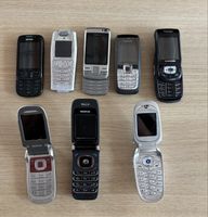 Lot de 8 téléphones portables anciens, Nokia Samsung,