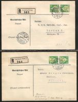 Nr. 111 + 111z im Paar auf Brief