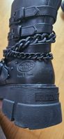 Docker's Boots mit Ketten, massiver Sohle, Schwarz Gr. 37