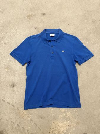 Polo Lacoste bleu stretch fit taille 4 / M