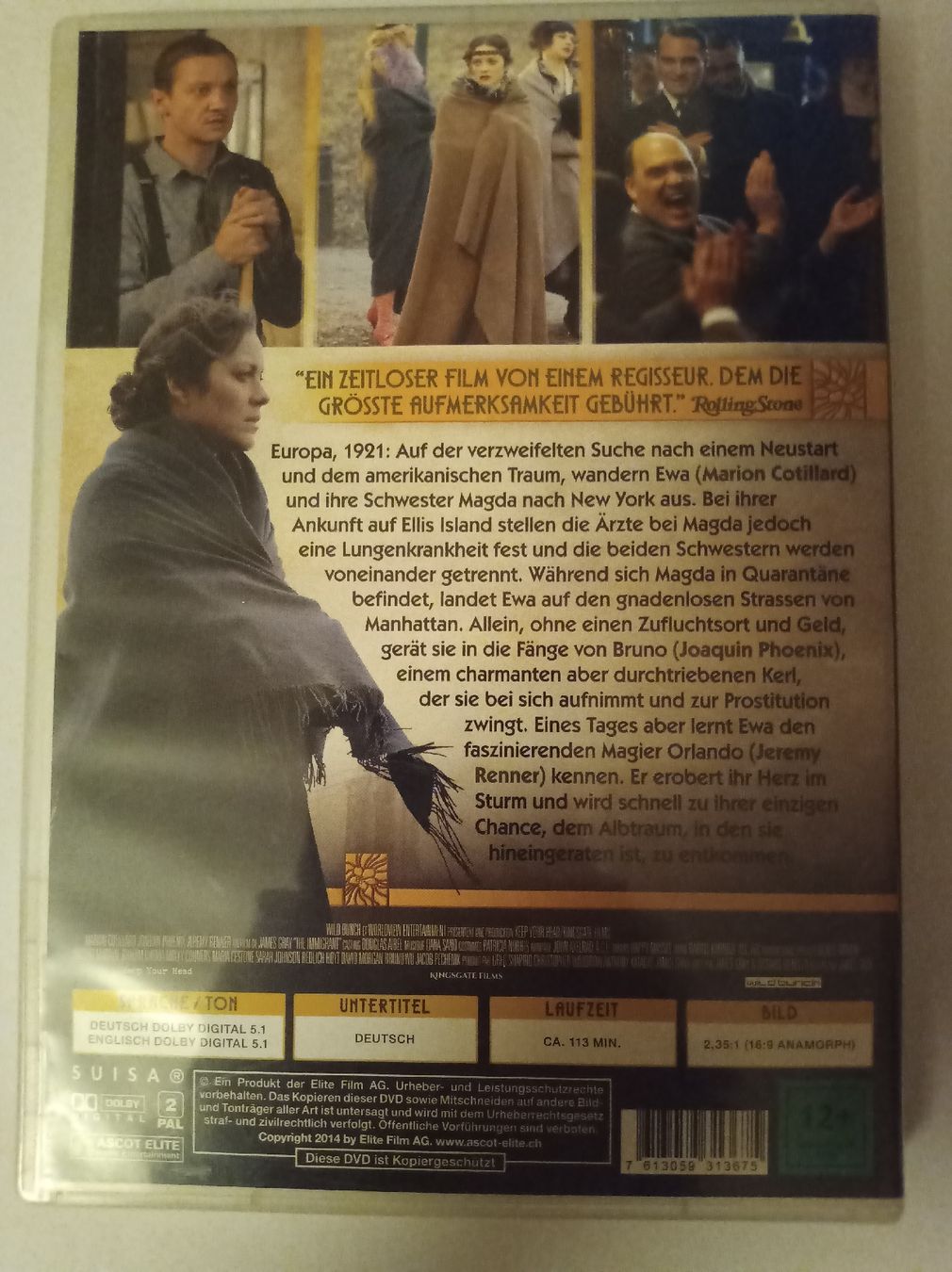 Tutti i DVDs: The Immigrant - DVD Jeremy Renner Marion Cotillard – Usato da Tann venduto da Veebee6 1