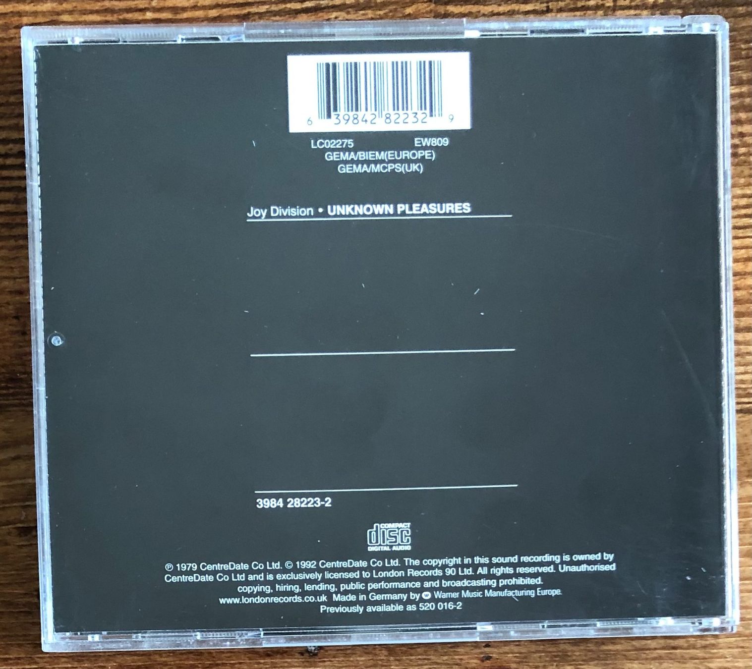 CDs: Joy Division – Unknown Pleasures CD, Post-Punk, New Order – Gebraucht aus Luzern von Schlafenicht00 1