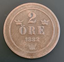 2 Öre 1882 Schweden Sweden Münze Coin Money Monnaie Moneta