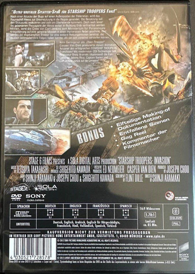 Tutti i DVDs: Starship Troopers 1-4, 4er DVD Set – Usato da Beringen venduto da Mantafisch1 5