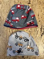 2x Handmade Kinder Mütze, Feuerwehr & Bagger Umfang 50 cm