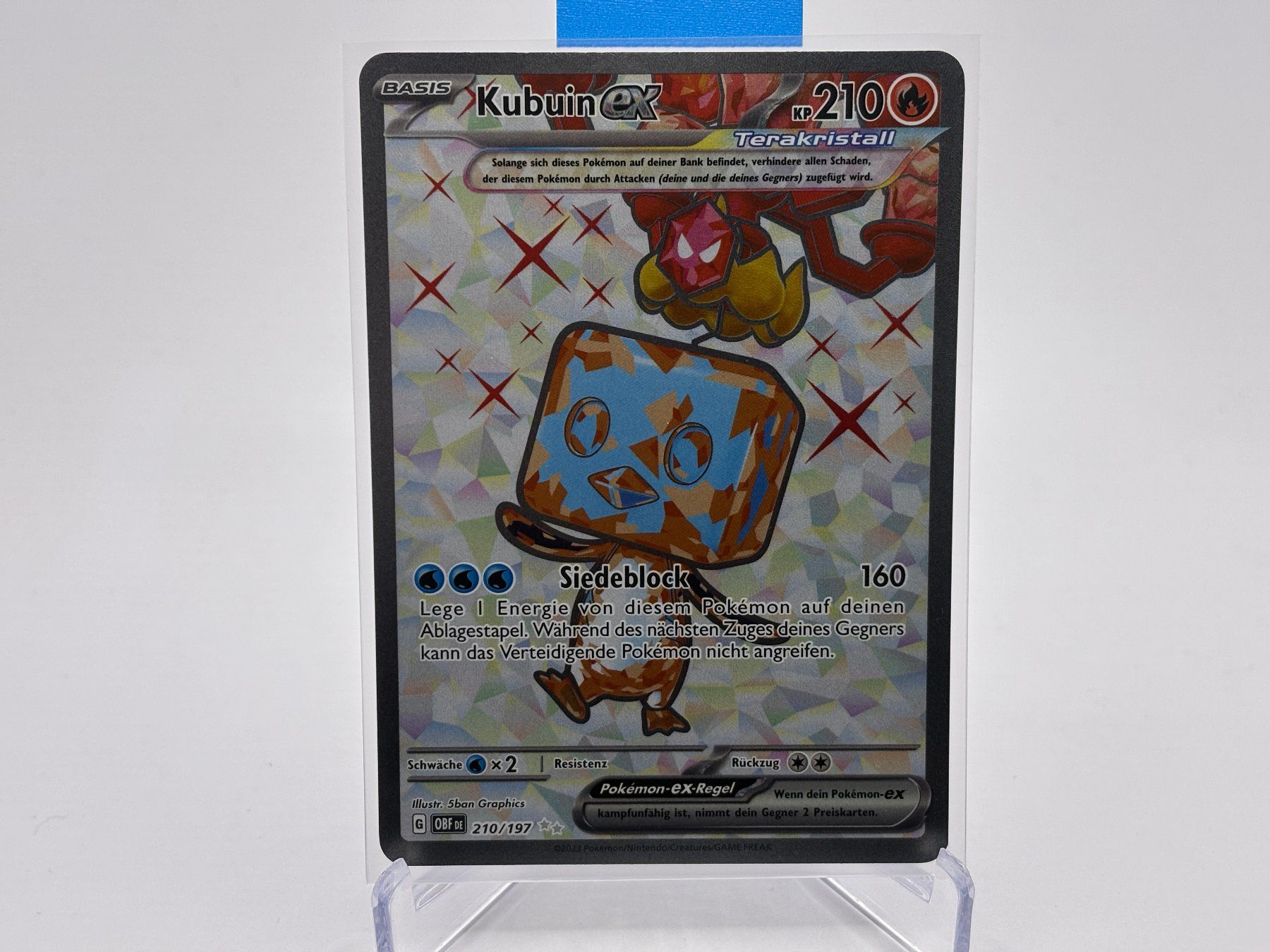 Pokémon Carte collezionabili: Obsidianflammen - Kubuin ex  (OBF 210) - DE – Nuovo (secondo la descrizione) da Allschwil venduto da Bullach