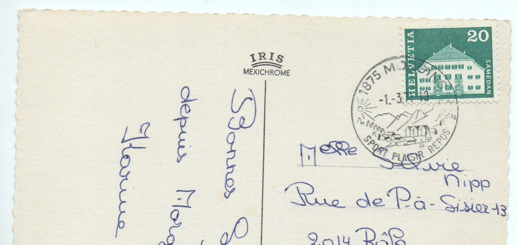 Cartoline postali: Souvenir de MORGINS Sesselbahn – Usato da Jona venduto da philajona 1