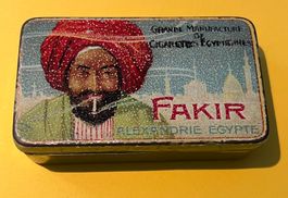 Blechdose Fakir Alexandrie Egypte Zigaretten Dose antik