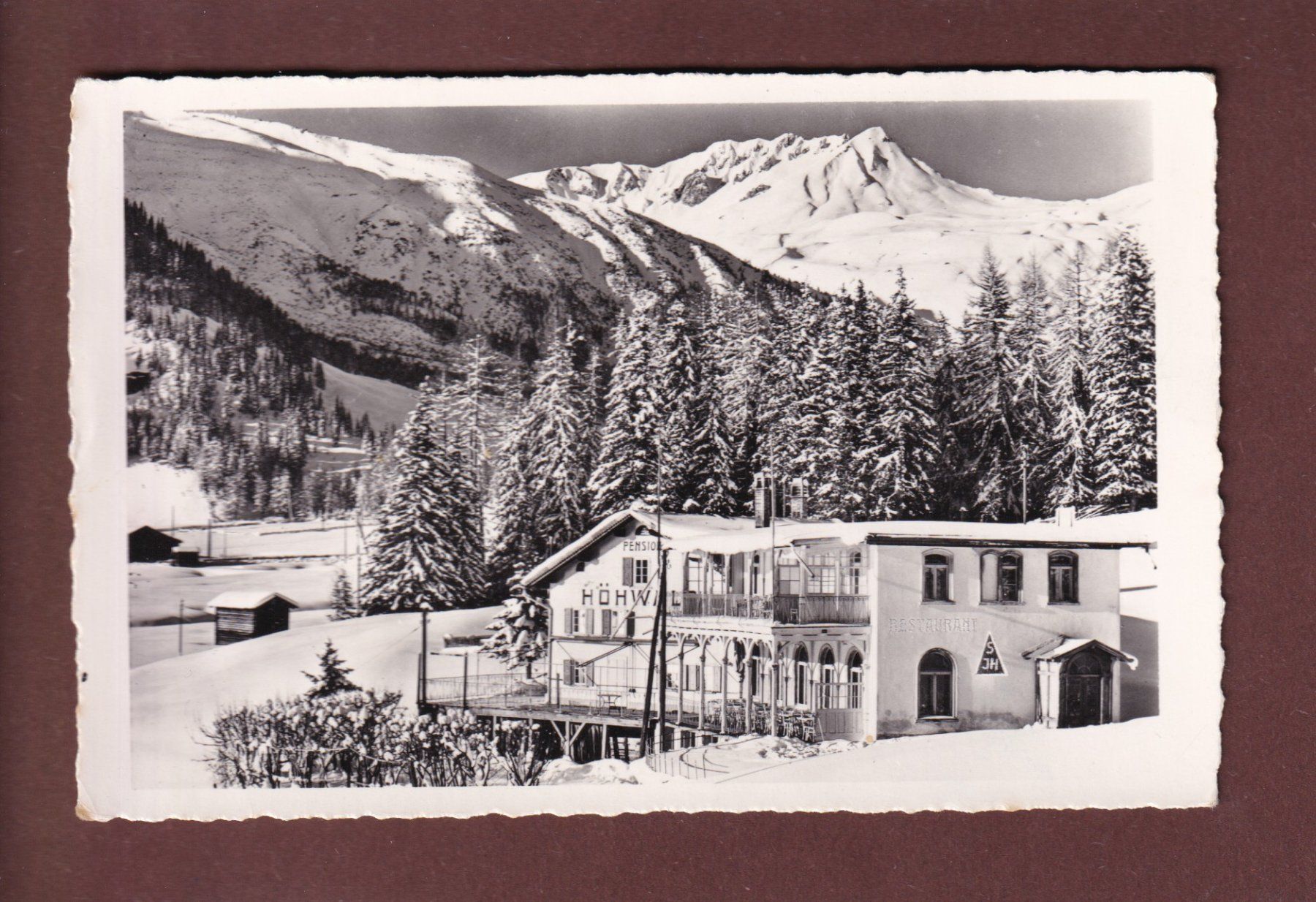 Cartoline postali: DAVOS-HÖHWALD - Jugendherberge – Usato da Pully venduto da nicecards