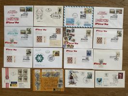 Österreich - 12 Sonderbriefe und FDC interessantes Lot