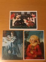 3x Postkarten Frauenmotive