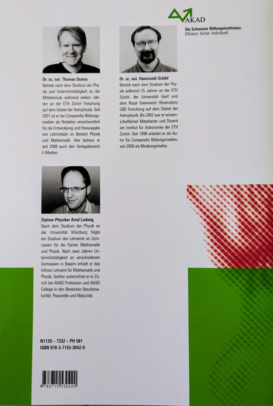 Livres: COMPENDIO// AKAD // PHYSIK // STRAHLENOPTIK – D'occasion à Schliern b Koeniz par Nuvisions 1