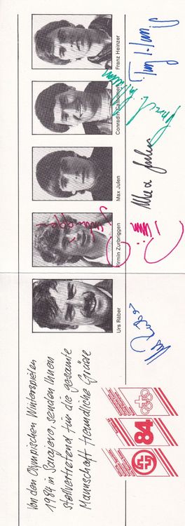 Jeux olympiques hiver Sarajevo 1984 / Equipe suisse Kaufen auf Ricardo