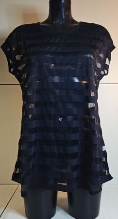 Top, transparent, neu in schwarz, Gr. M, Damen. (nov539)