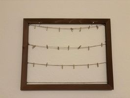 Deko-Fotorahmen mit Wäscheklammern, Holz, vintage Stil!