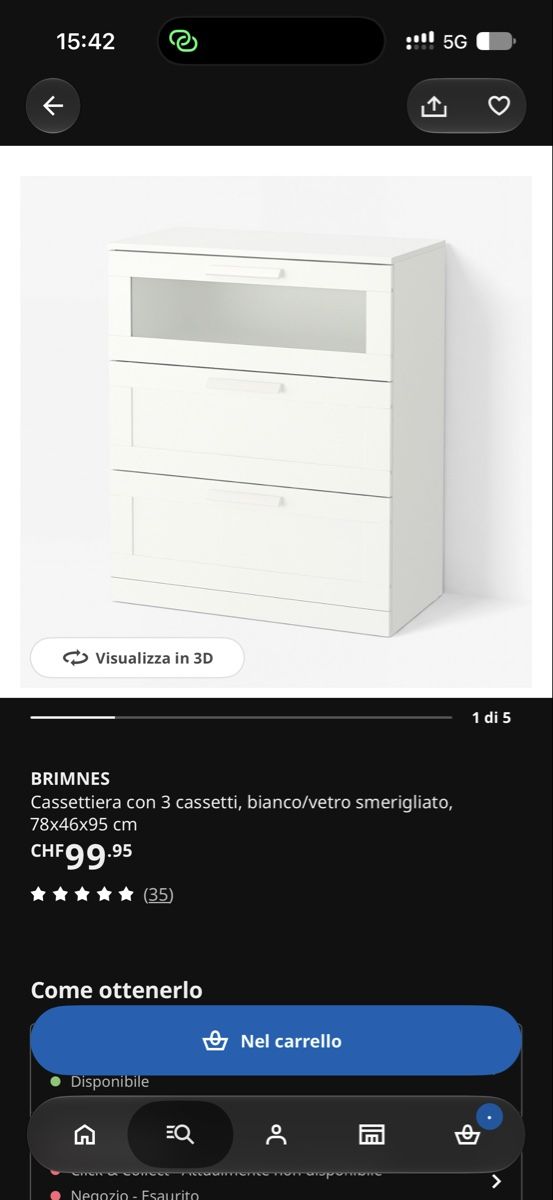 Ikea Cassettiere: Drawers ikea Brimnes – Usato da Zürich venduto da ire_bxf2 6